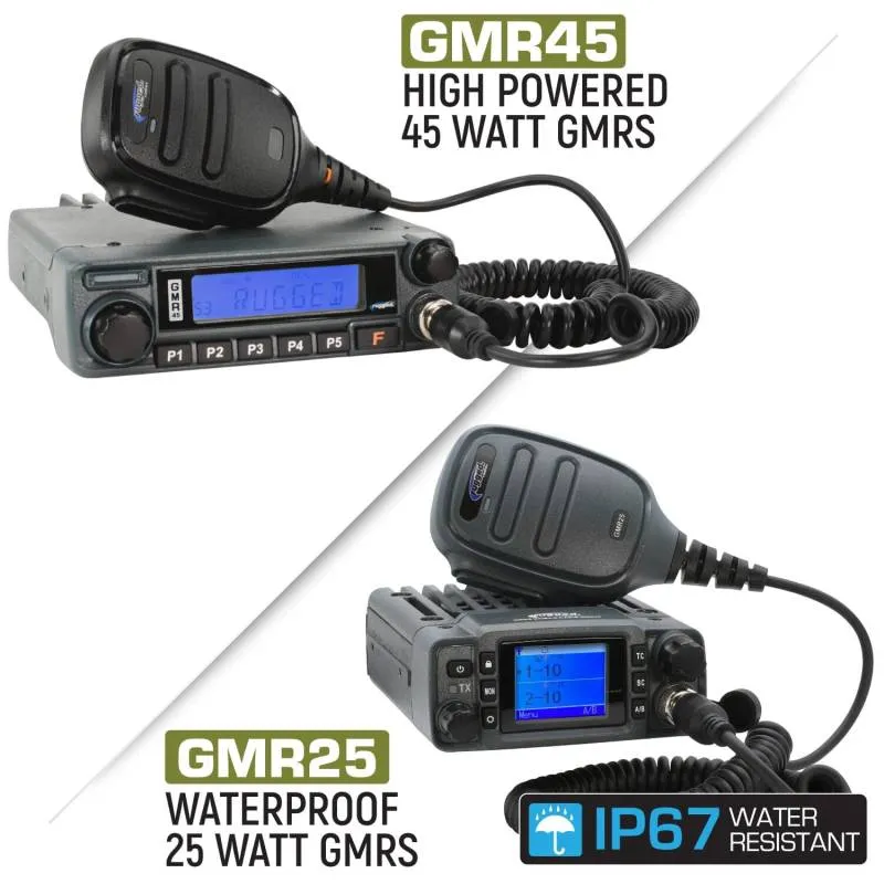 Rugged Radios Jeep Wrangler JK and JKU Two-Way GMRS Mobile Radio Kit - 25 Watt Jeep JK 2-Door (2011-2018)