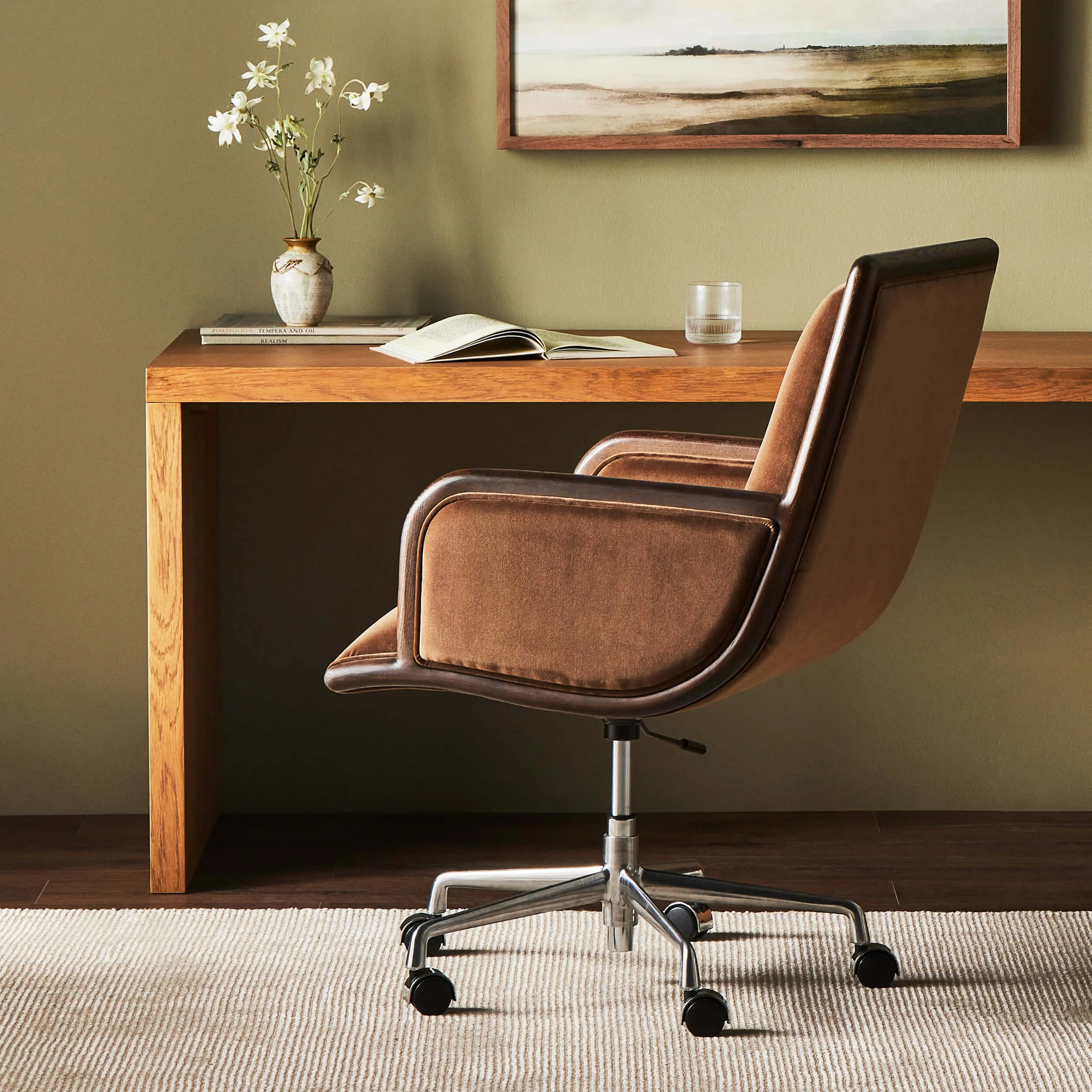 Samford Desk Chair, Sapphire Coco