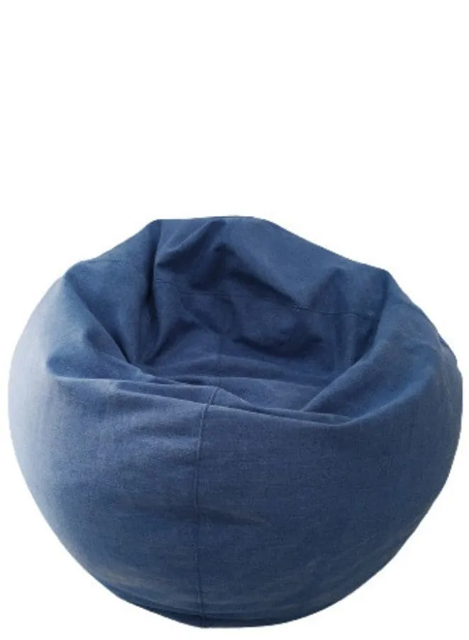 Solid Multi-Purpose Bean Bag With Polystyrene Filling, Large, Blue