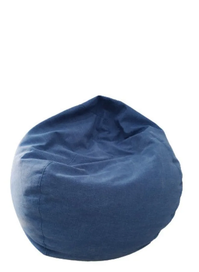 Solid Multi-Purpose Bean Bag With Polystyrene Filling, Large, Blue