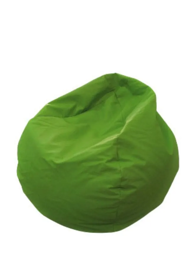 Solid Multi-Purpose Leather Bean Bag With Polystyrene Filling Green