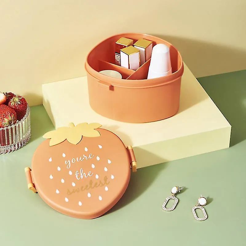 Stylish & Fancy Strawberry Shape Lunch Box.(1000ml)