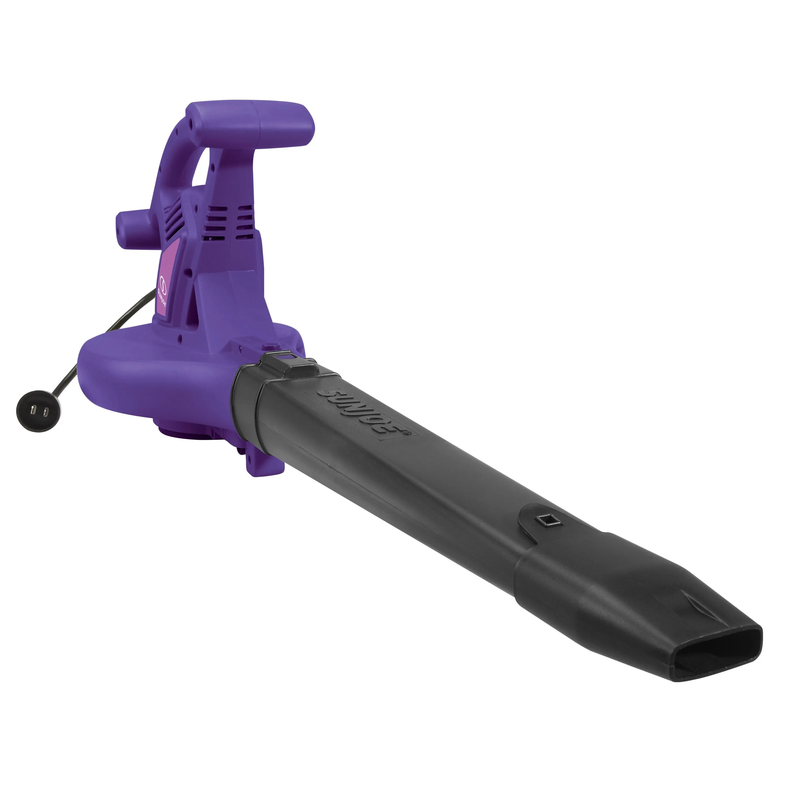 Sun Joe SBJ606E-GA-PRP 4-in-1 Electric Blower | 250 MPH | 14 Amp | Vacuum | Mulcher | Gutter Cleaner (Purple)