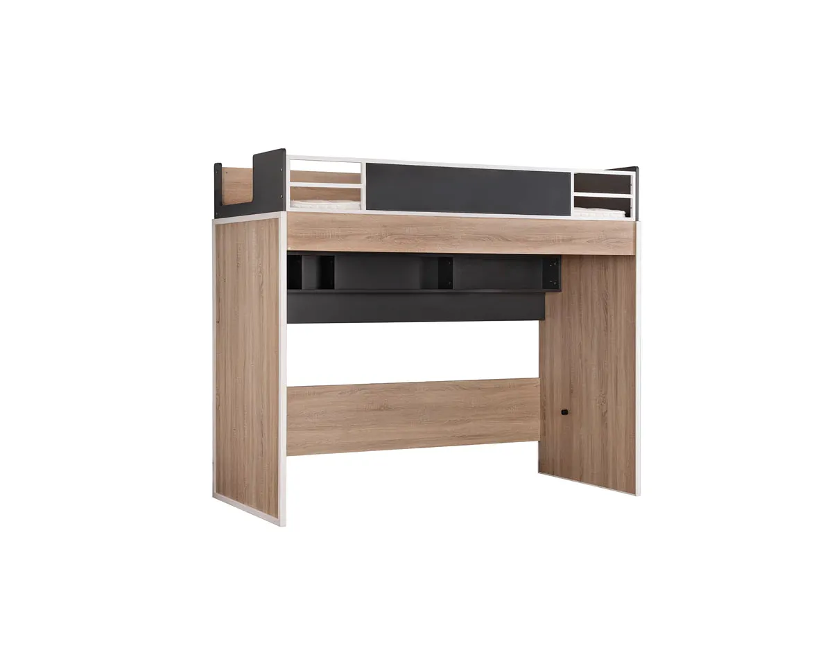 Super Cool New City Loft Bed With Desk - Grey | LED Lights