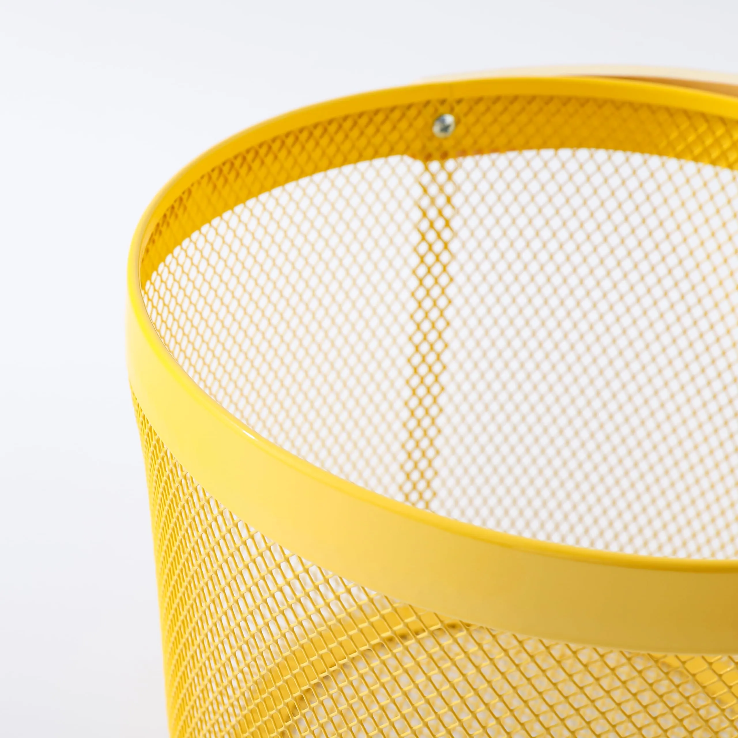 UMAI Metal Mesh Basket for Storage with wooden handle | 400 Gm | Fruit Basket & Vegetable Basket for Kitchen | Kitchen Organizer | Baskets for Organizing home & Kitchen | Yellow | Multipurpose