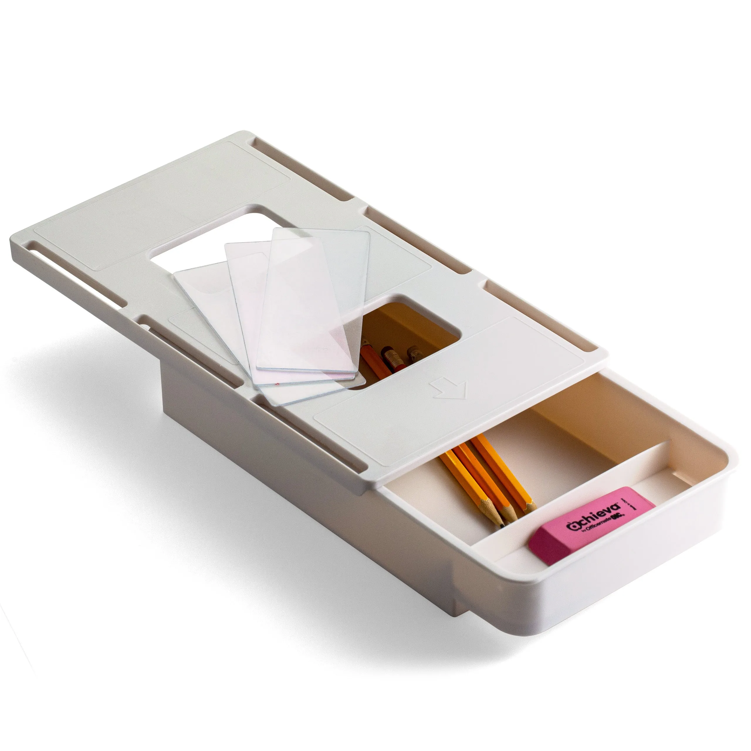 Under Desk Drawer Attachable Stick-on Organizer