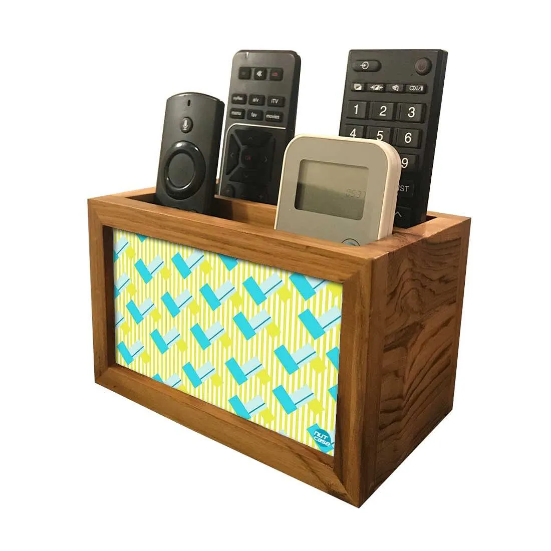 Unique Tv Remote Stand For TV / AC Remotes -  Pattern Blue