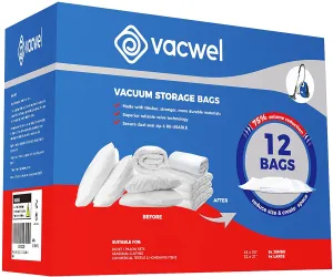 Vacwel Large 10-pack Vacuum Storage Bags for Clothes Storage Vacuum