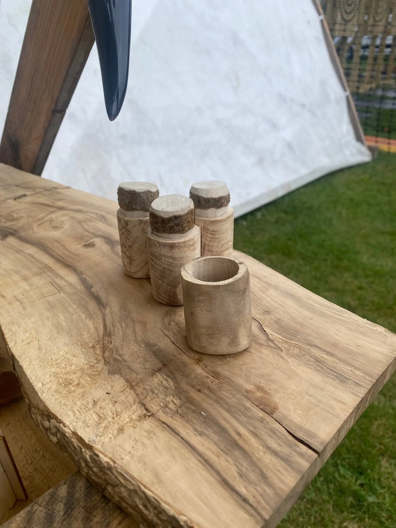 Wooden Storage Pots, Seed, Herb or Medicines