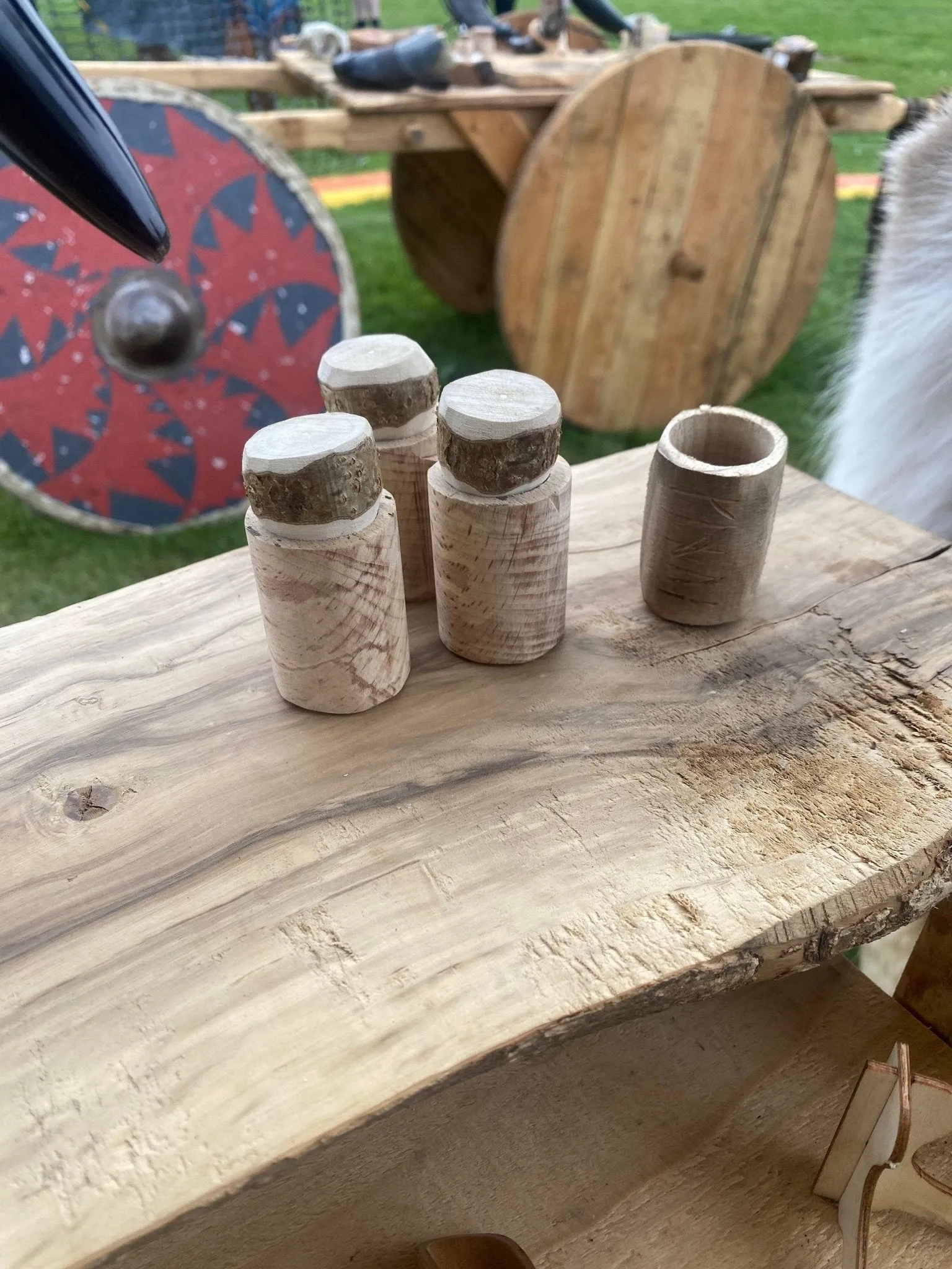 Wooden Storage Pots, Seed, Herb or Medicines