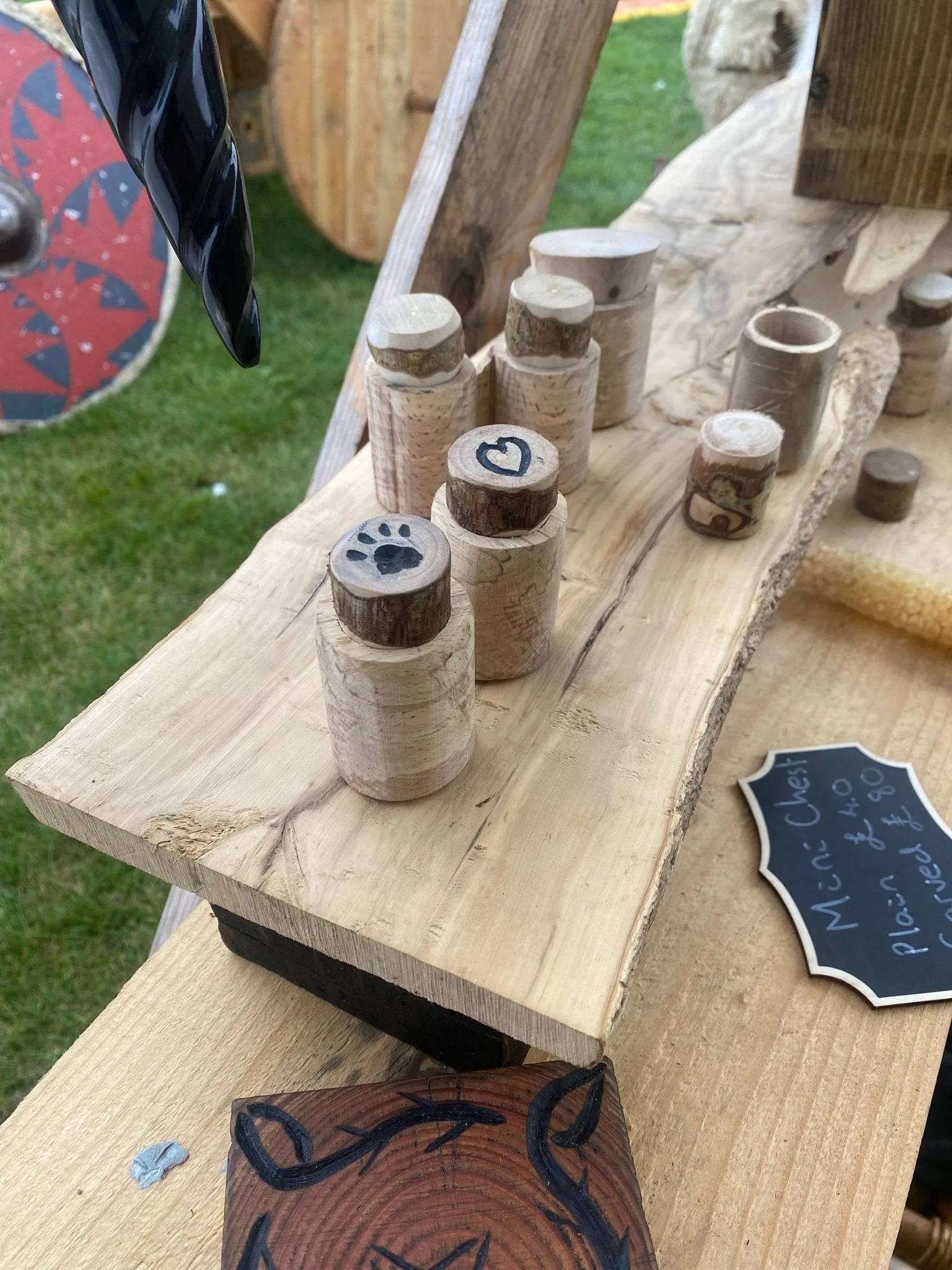 Wooden Storage Pots, Seed, Herb or Medicines