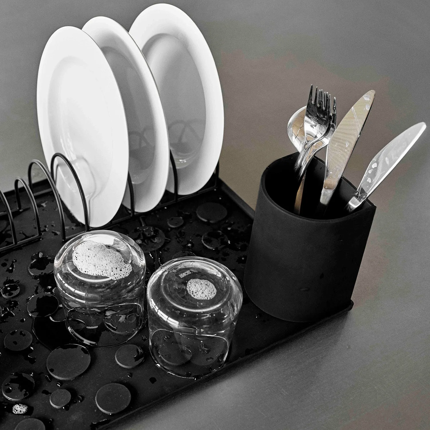 zone denmark | diish dish draining set | black