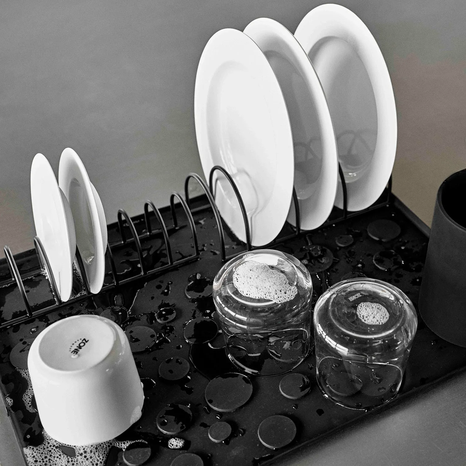 zone denmark | diish dish draining set | black